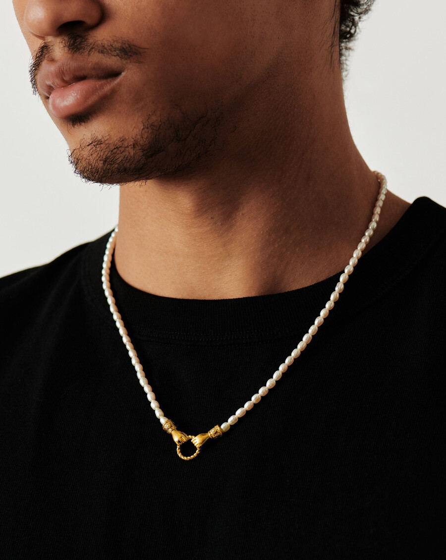 collar de oro con colgante de perla harris reed medium in good hands