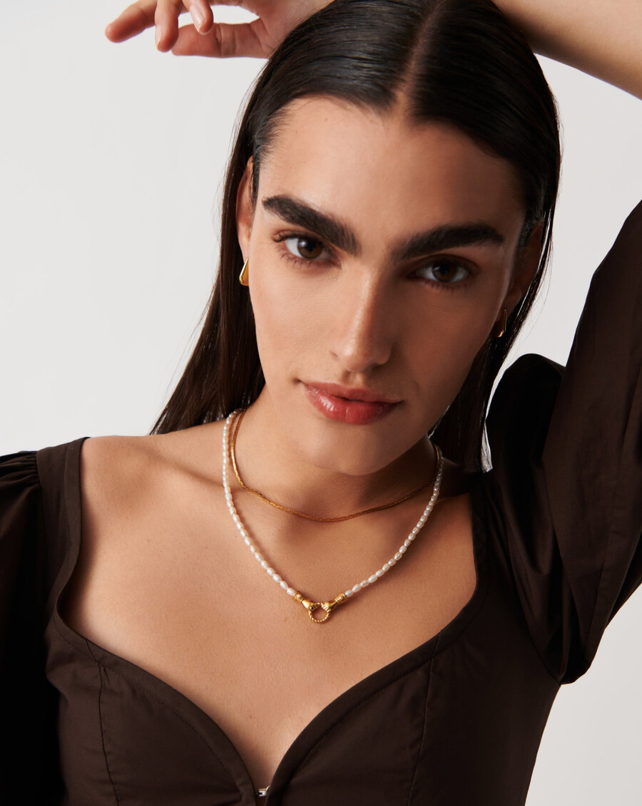 collar de oro con colgante de perla harris reed medium in good hands