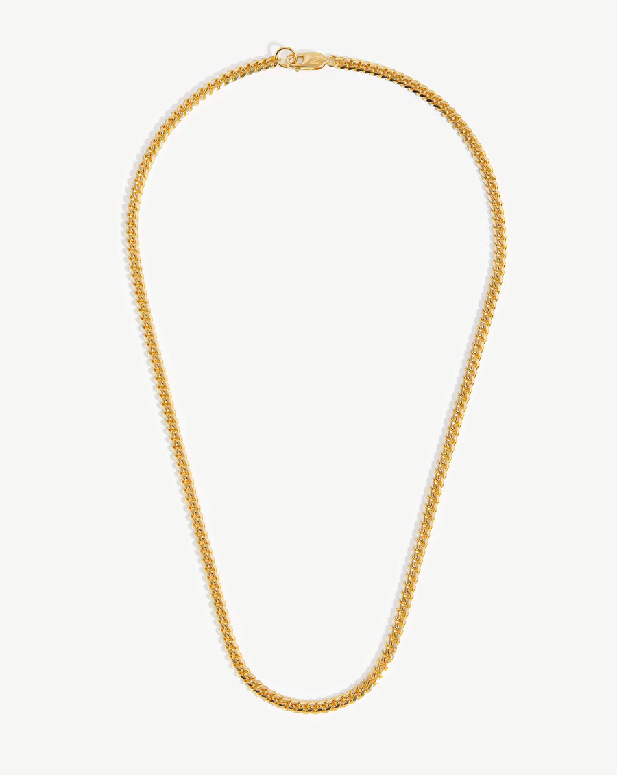 collar de cadena de eslabones redondos para hombre