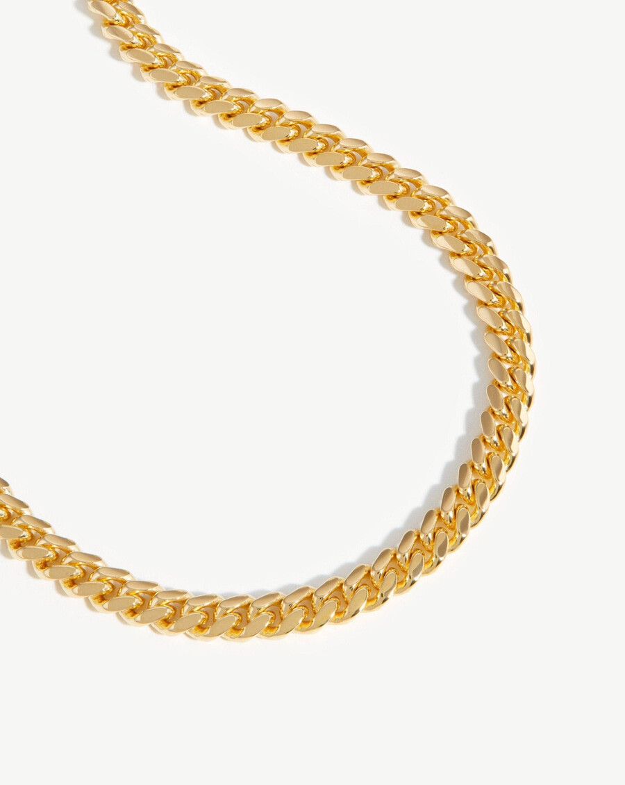 collar de cadena de eslabones redondos para hombre