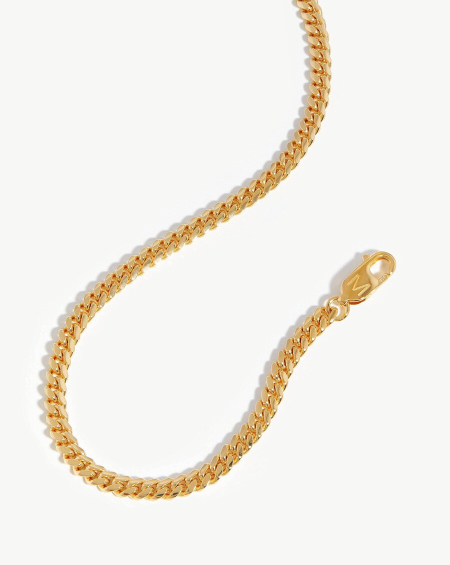 collar de cadena de eslabones redondos para hombre