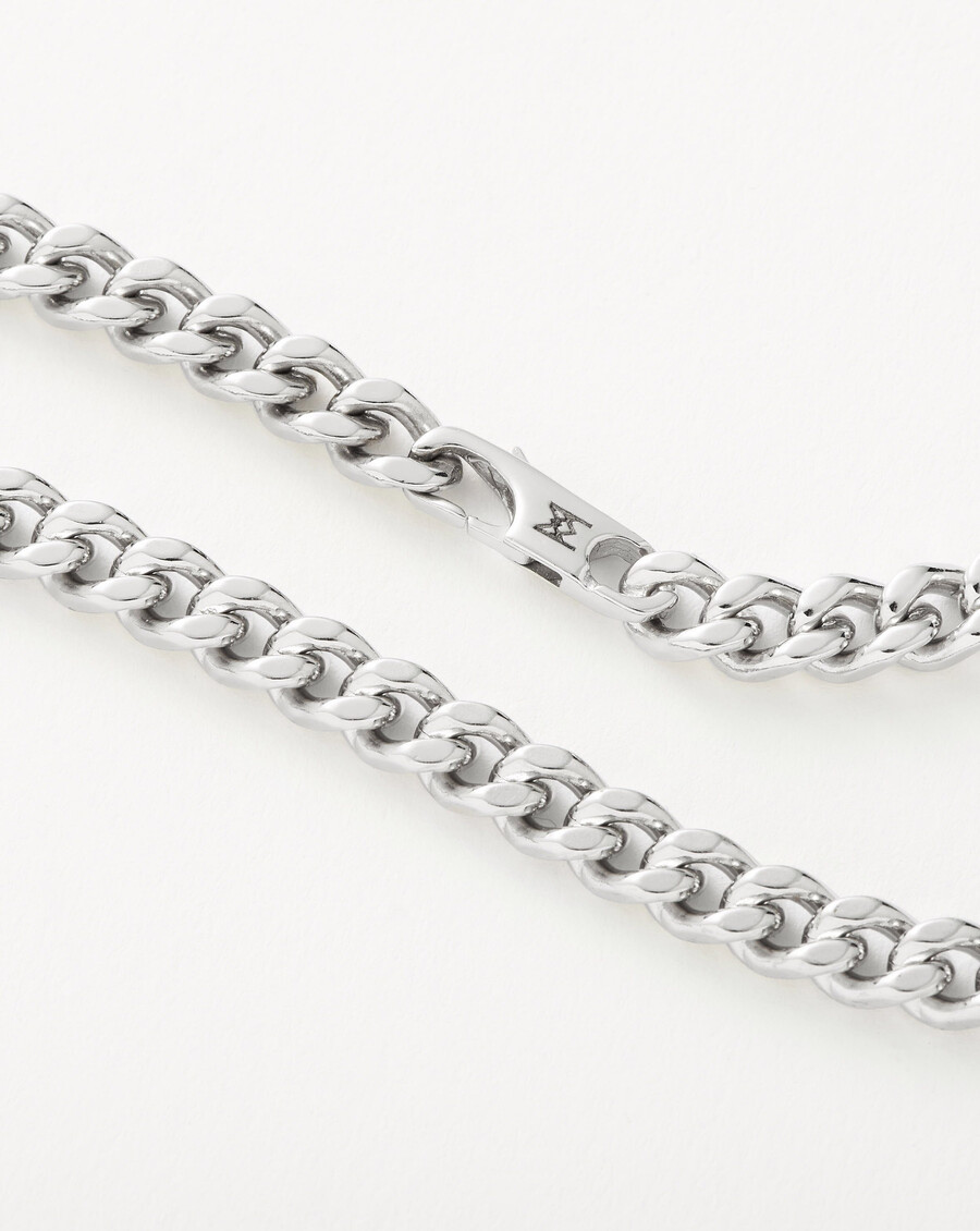 collar de cadena plana para hombre