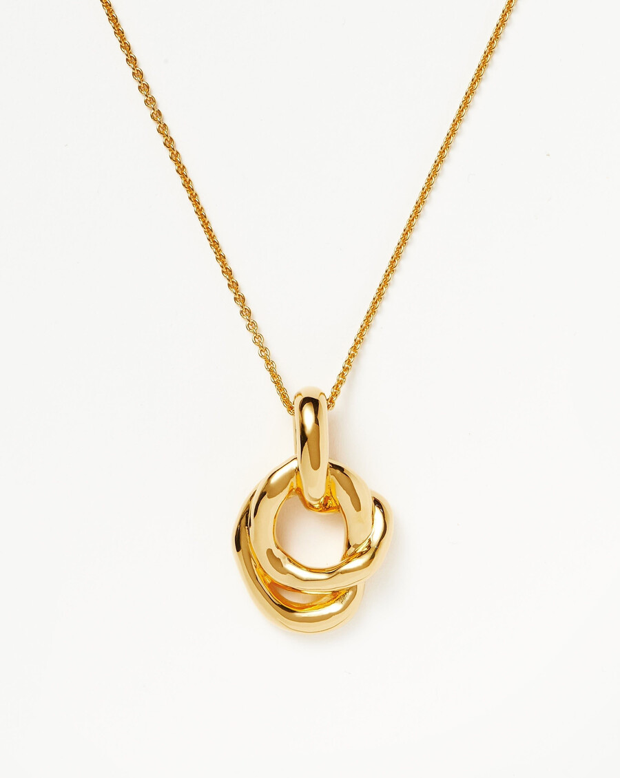 collar con colgante doble trenzado fundido