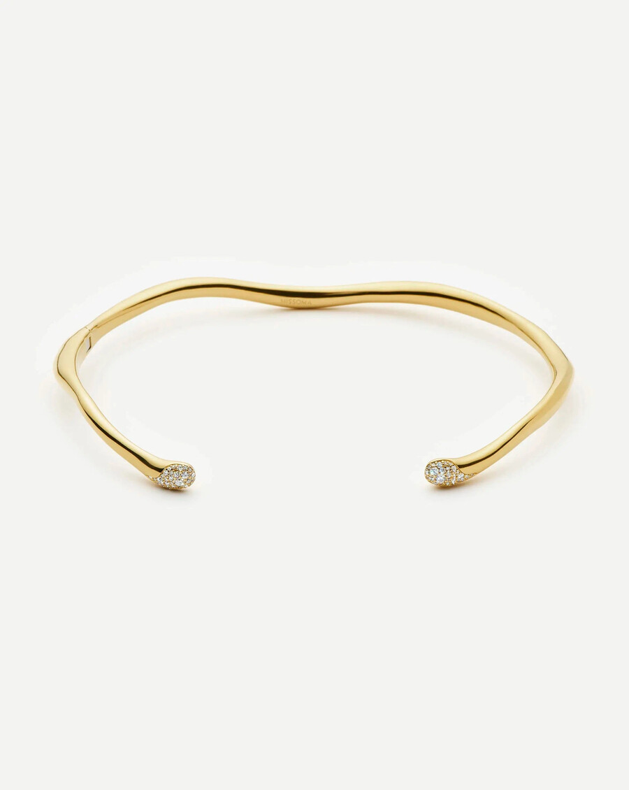 collar con colgante de nieve fundida - oro