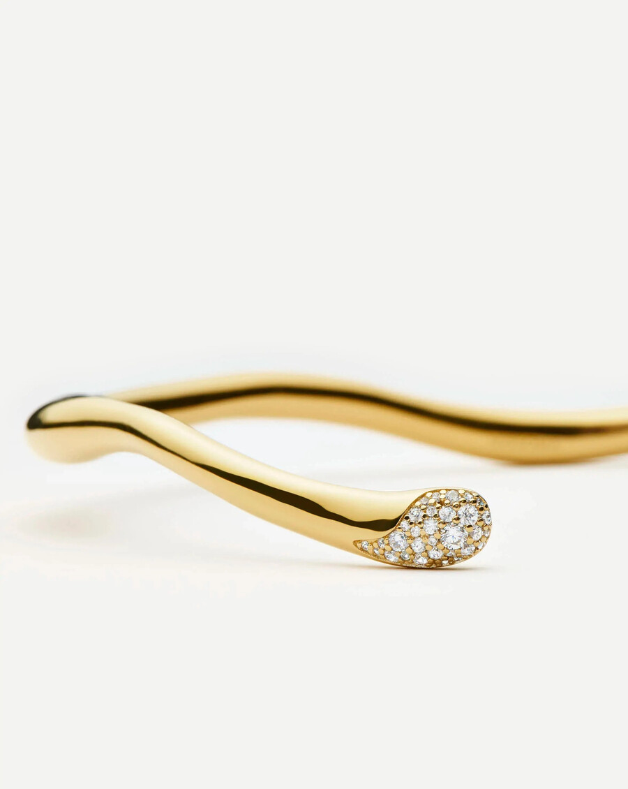collar con colgante de nieve fundida - oro
