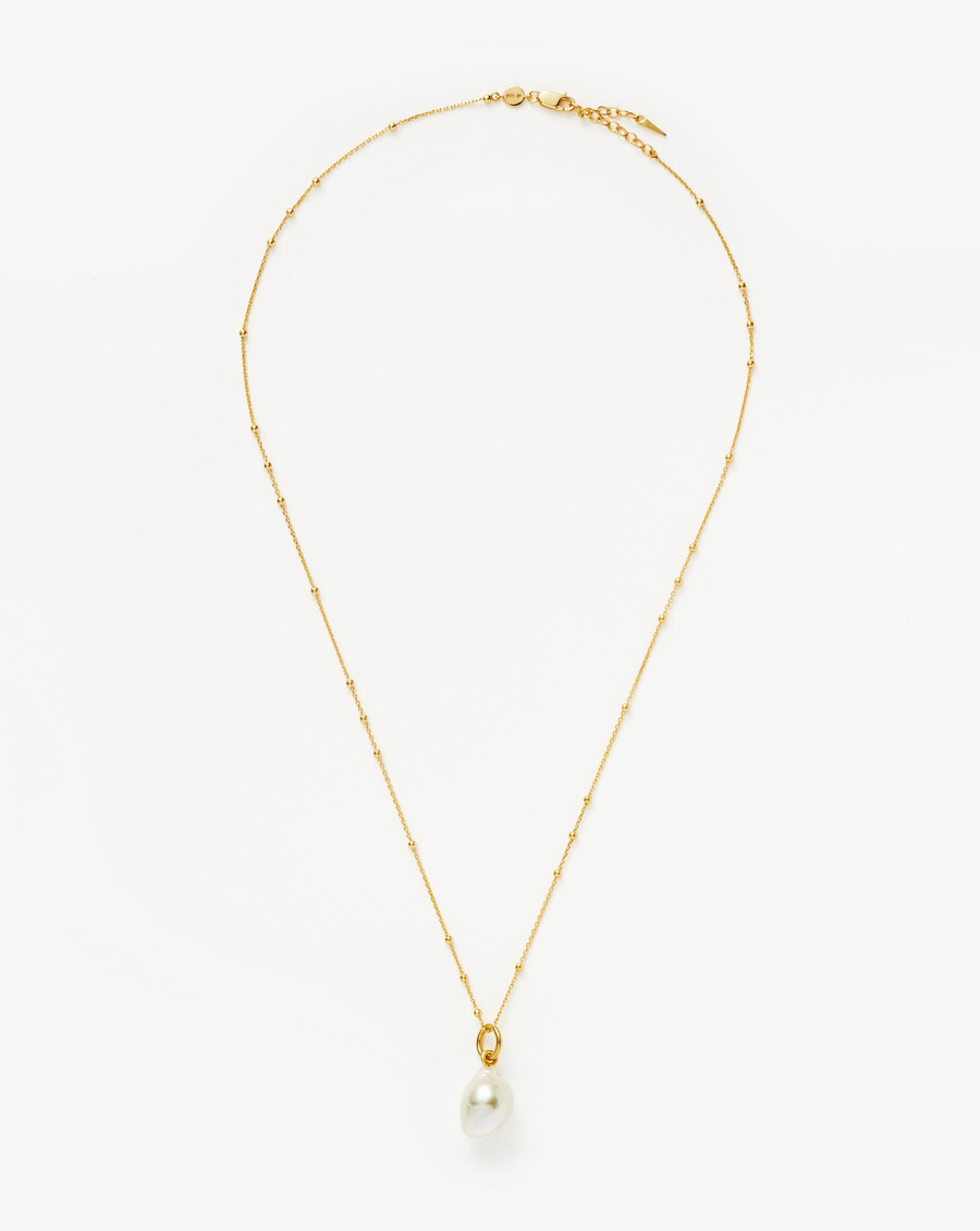 collar de cadena de perlas barrocas