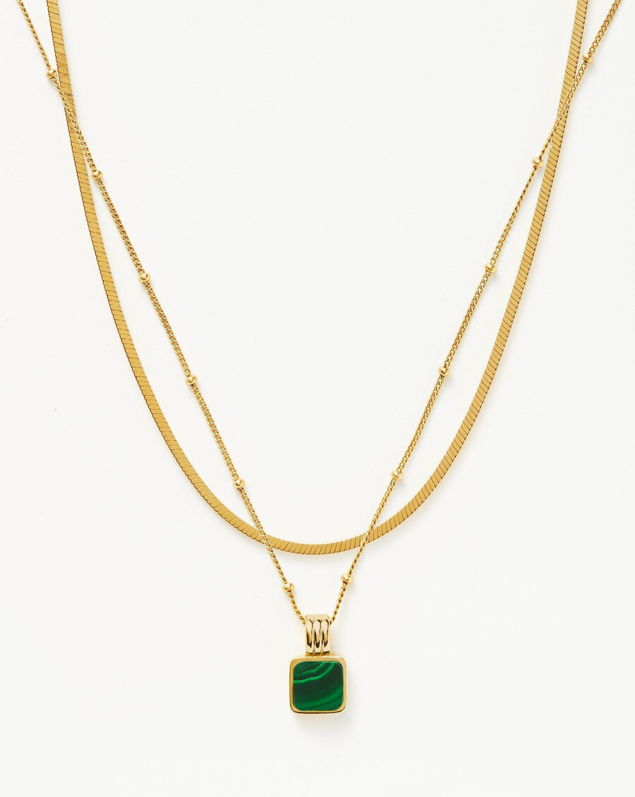 conjunto de collar de malaquita icónico de lucy williams