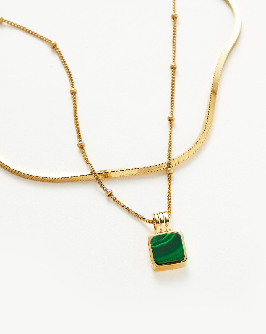 conjunto de collar de malaquita icónico de lucy williams