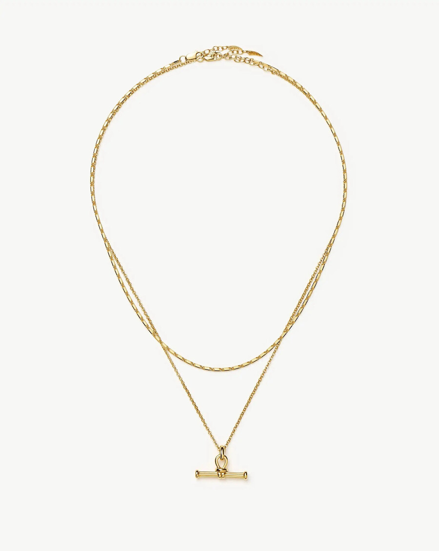 conjunto de collar con barra en t horizon ridge de lucy williams - dorado