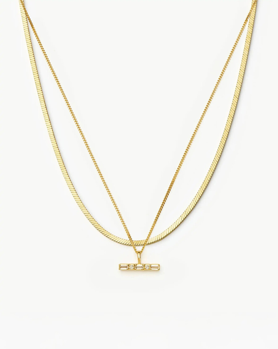 conjunto de collar con serpiente cuadrada y barra en t de lucy williams