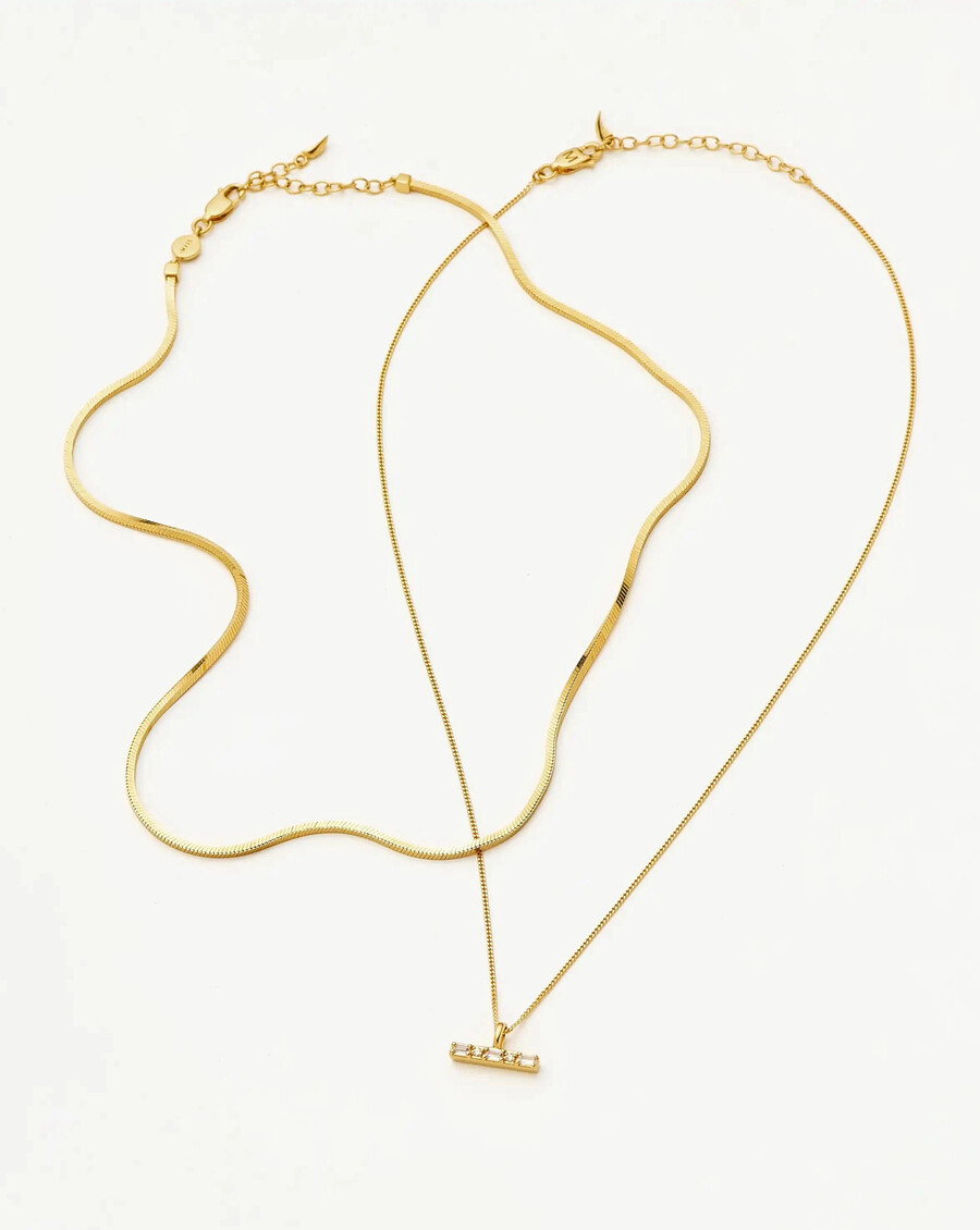 conjunto de collar con serpiente cuadrada y barra en t de lucy williams