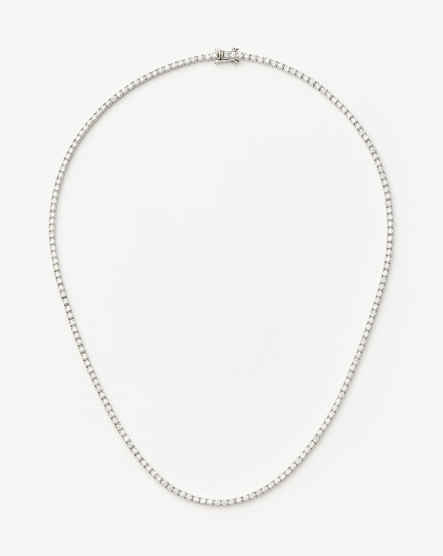 collar de tenis clásico - plata de ley