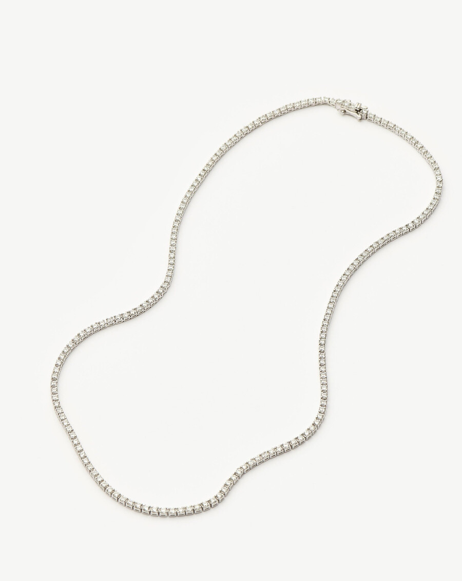 collar de tenis clásico - plata de ley