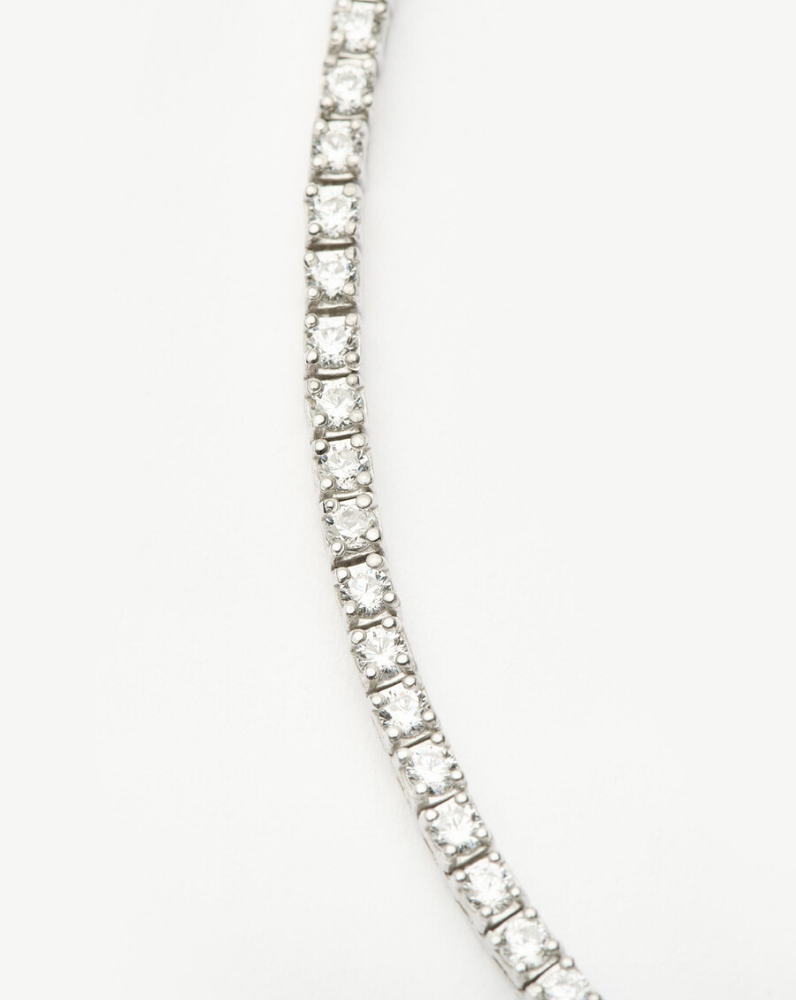 collar de tenis clásico - plata de ley