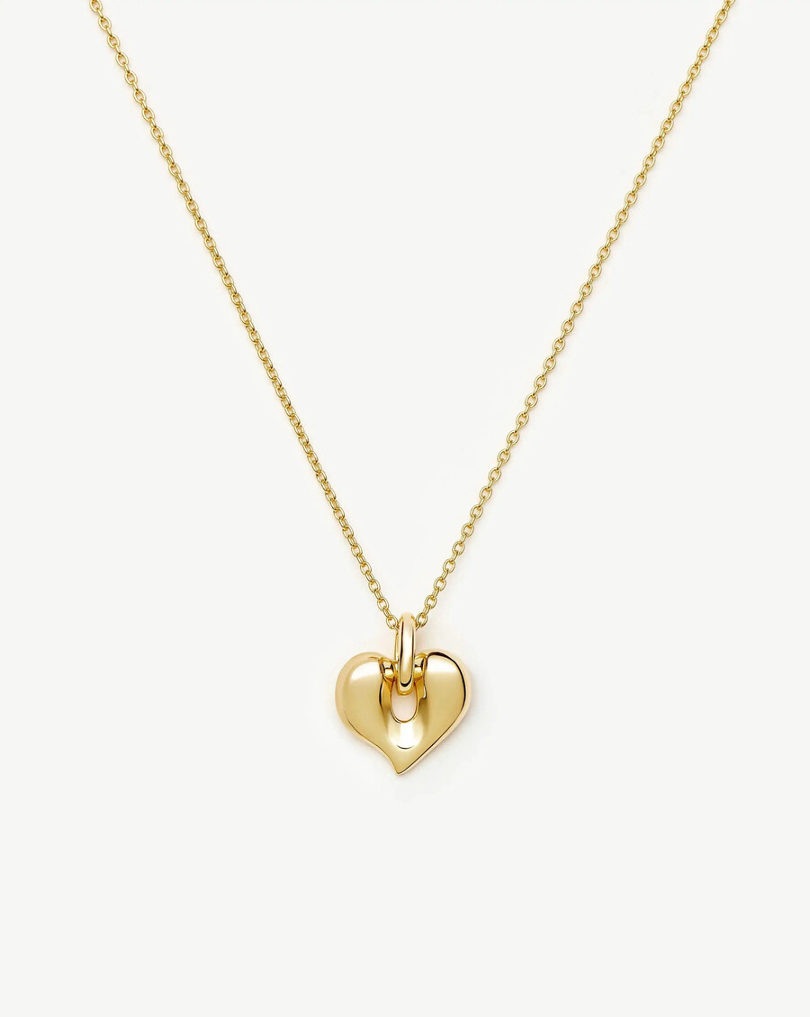 collar con colgante de corazón fundido
