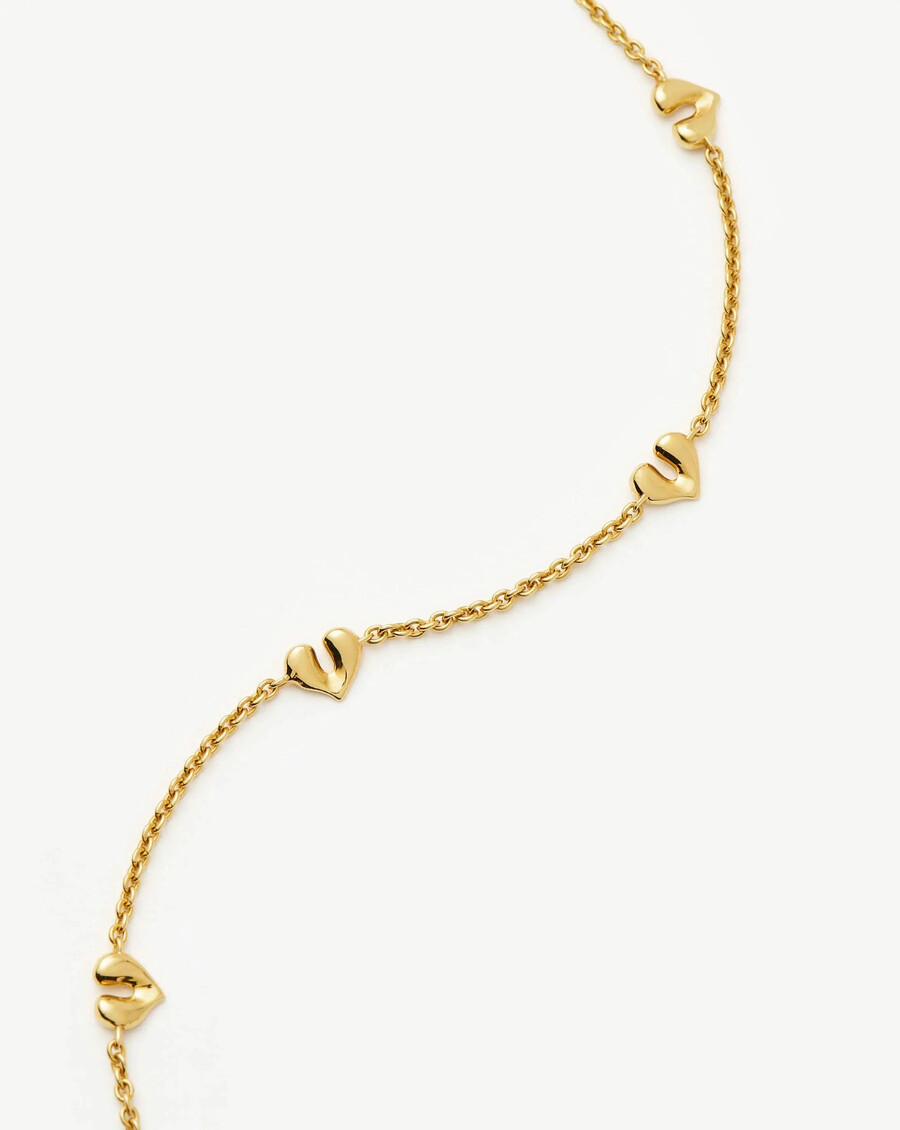 gargantilla con mini dije de corazón fundido