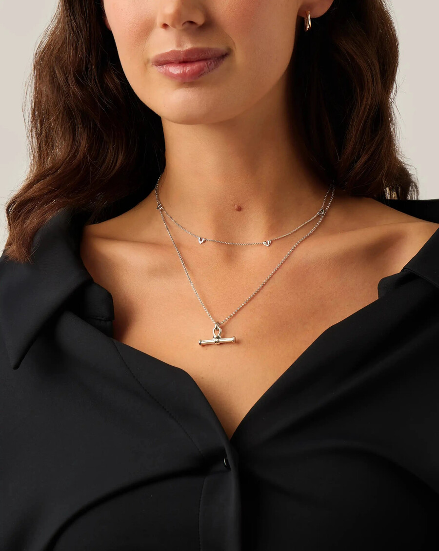 gargantilla con mini dije de corazón fundido