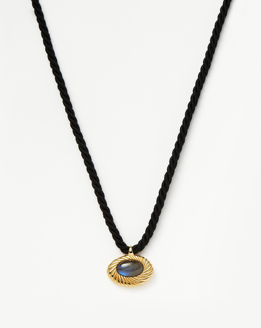 collar de cordón de piedras preciosas de caspia con cresta ondulada
