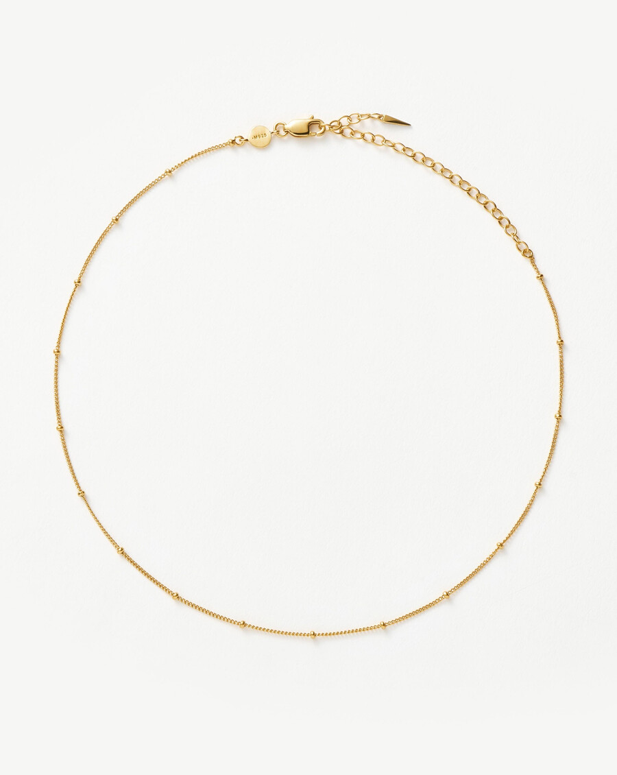 gargantilla de cadena con borlas - oro vermeil de 18 quilates
