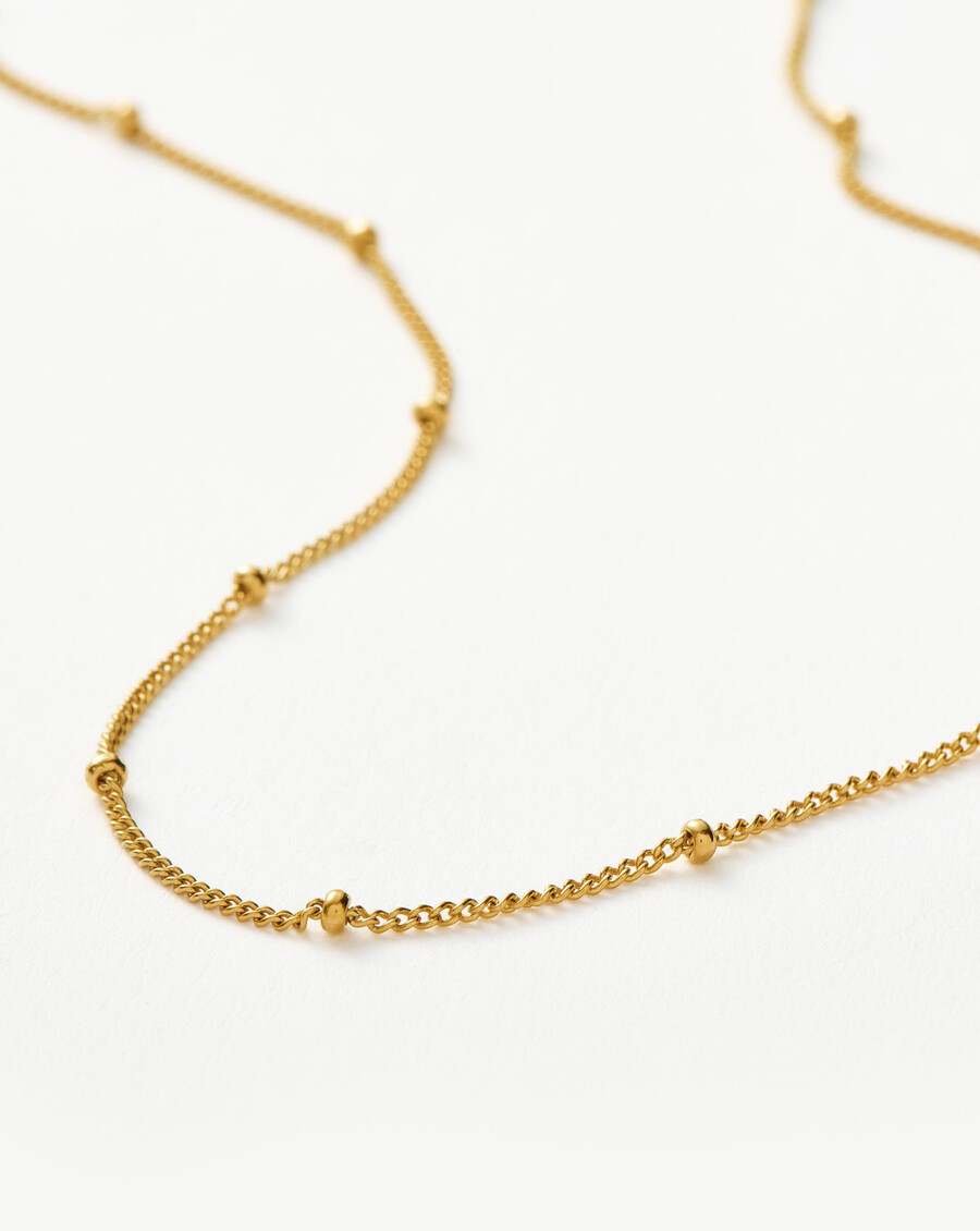 gargantilla de cadena con borlas - oro vermeil de 18 quilates