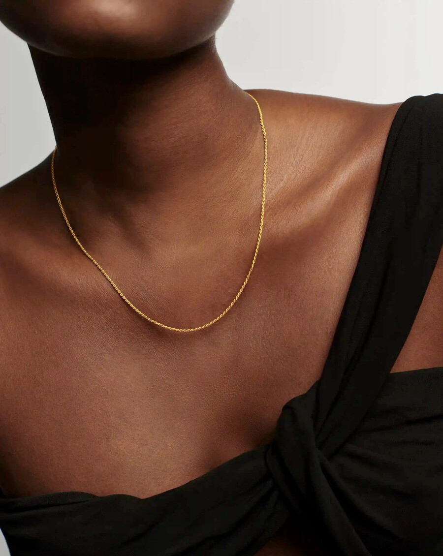 collar de cadena mediana - oro vermeil de 18 quilates