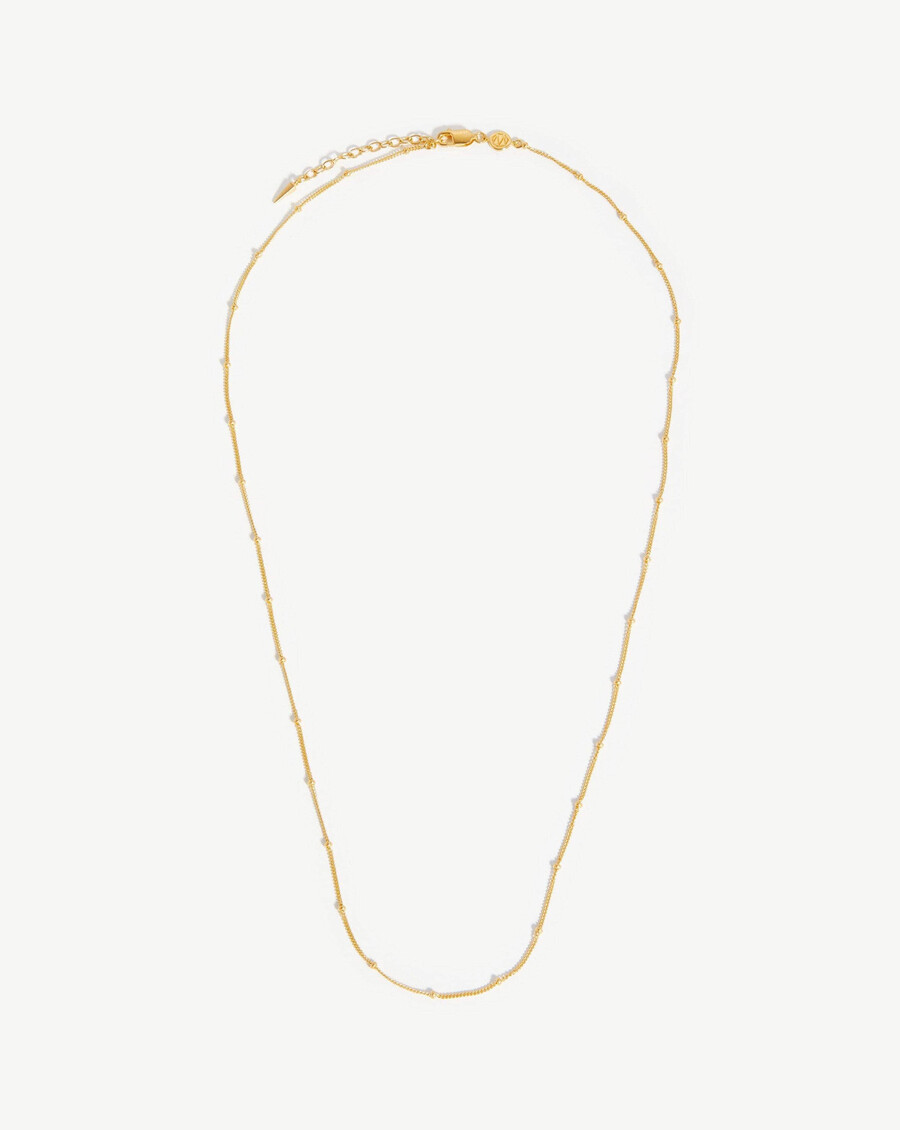 collar de cadena larga con borlas - oro vermeil de 18 quilates