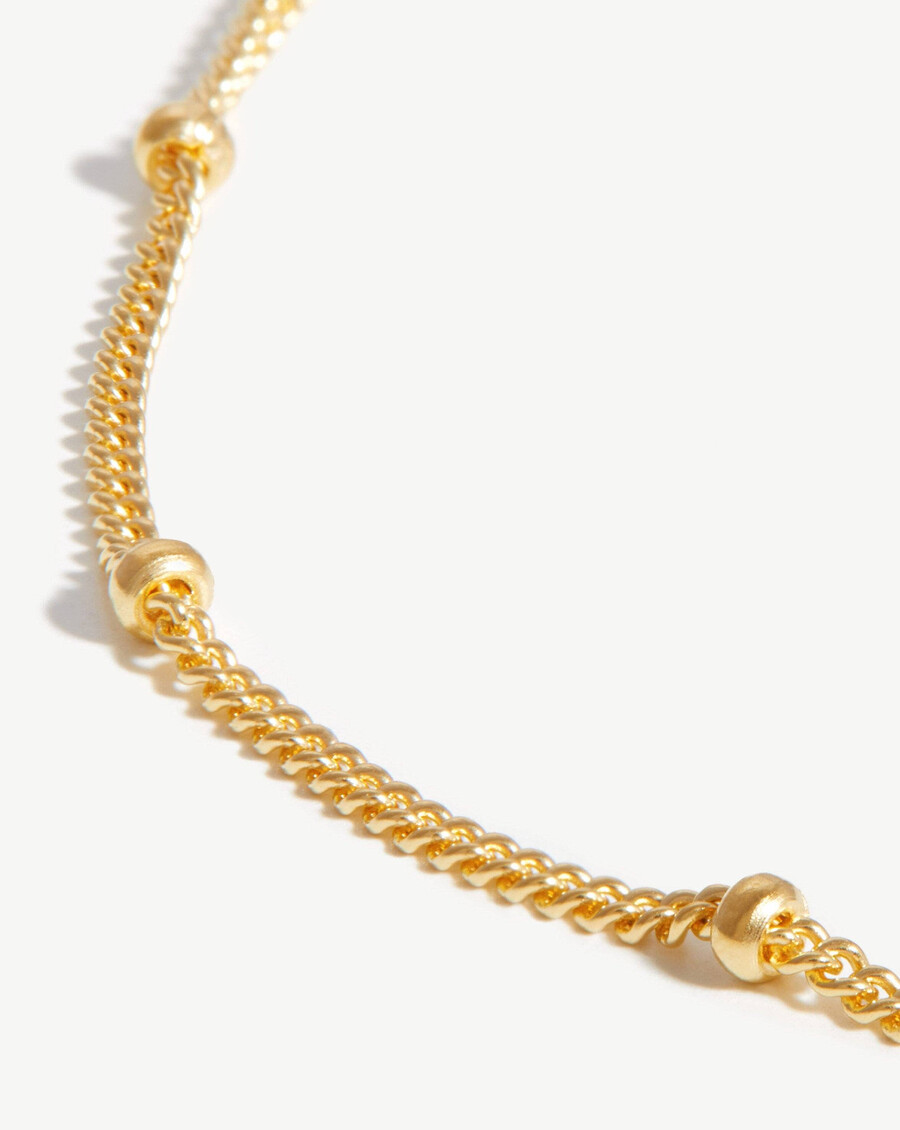 collar de cadena larga con borlas - oro vermeil de 18 quilates