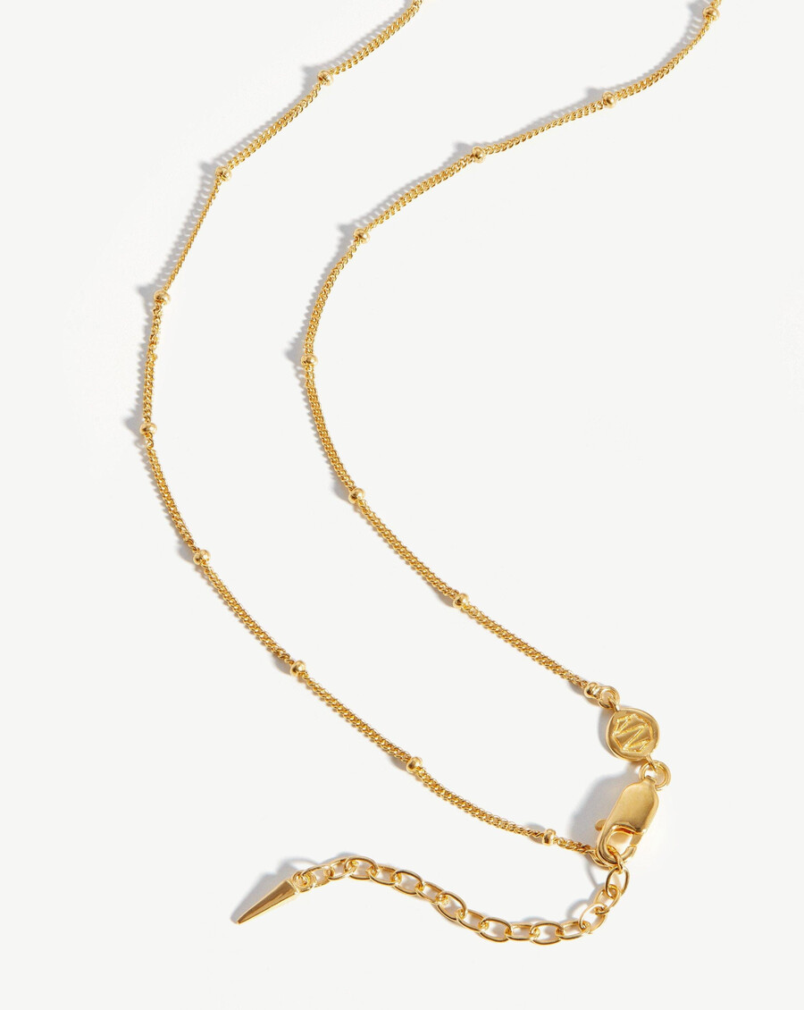 collar de cadena larga con borlas - oro vermeil de 18 quilates