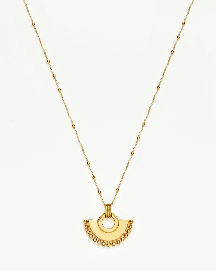 collar de abanico zenyu - chapado en oro de 18 quilates