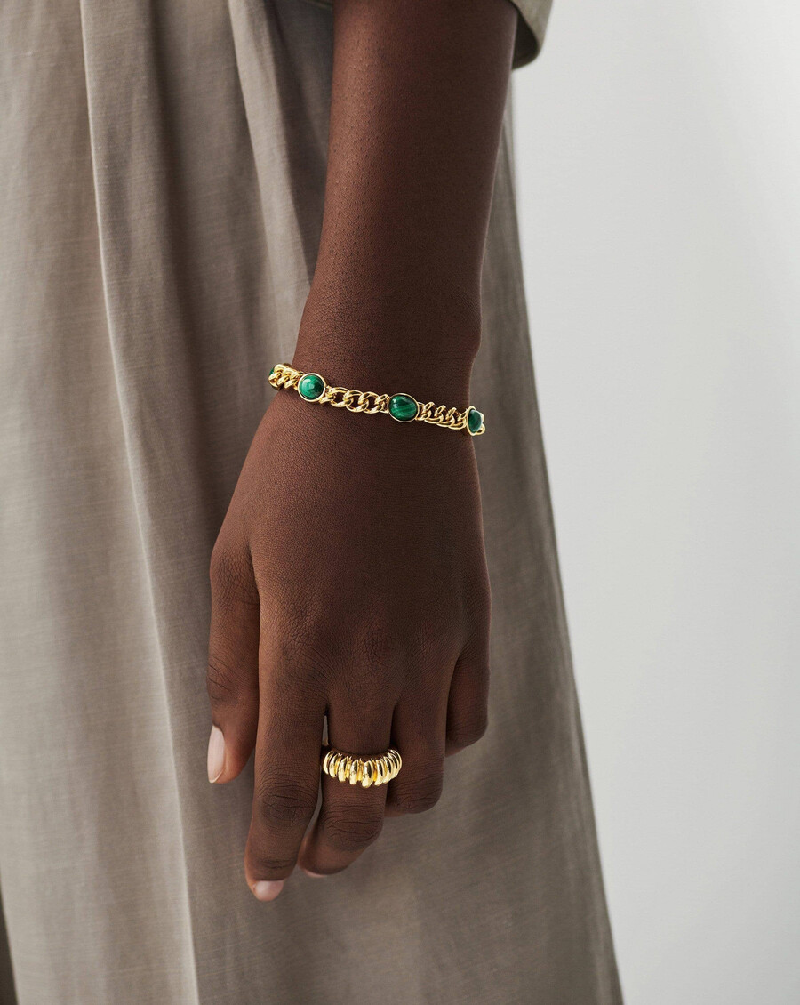 anillo claw ridge - chapado en oro de 18 k