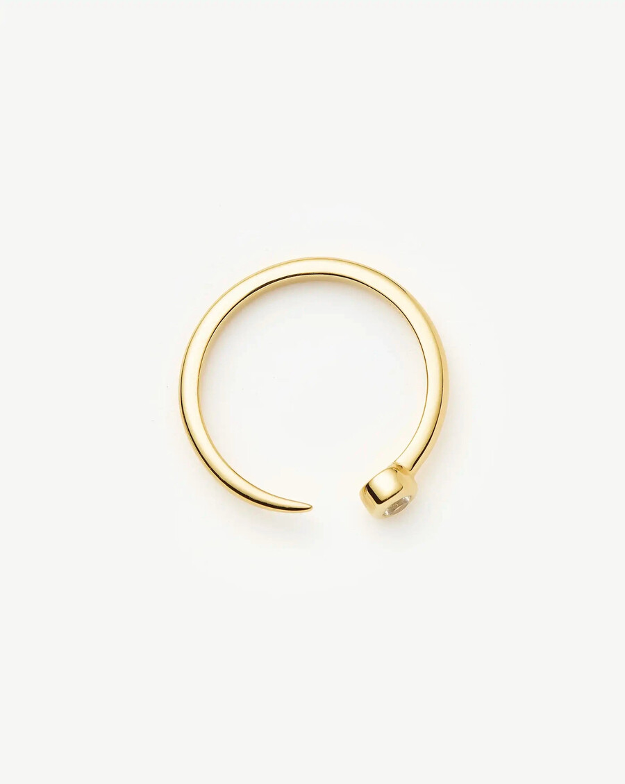 anillo interestelar - oro vermeil de 18 kcirconita cúbica