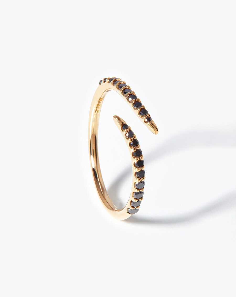 anillo fino de garra abierta