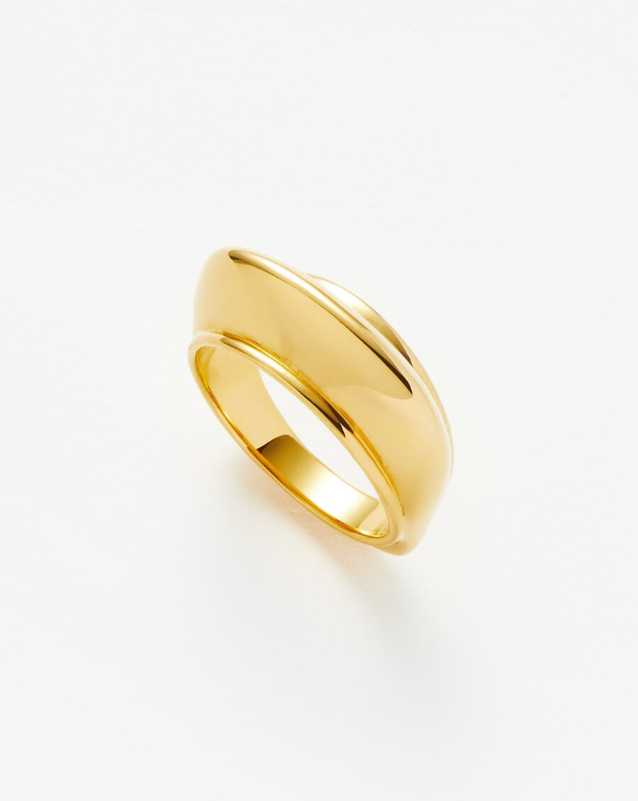 anillo apilable hera dome - oro missoma ee. uu.