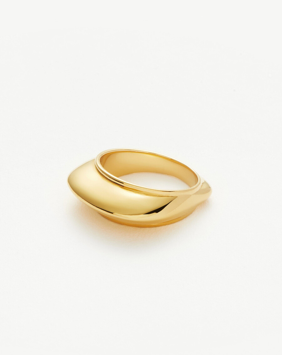 anillo apilable hera dome - oro missoma ee. uu.