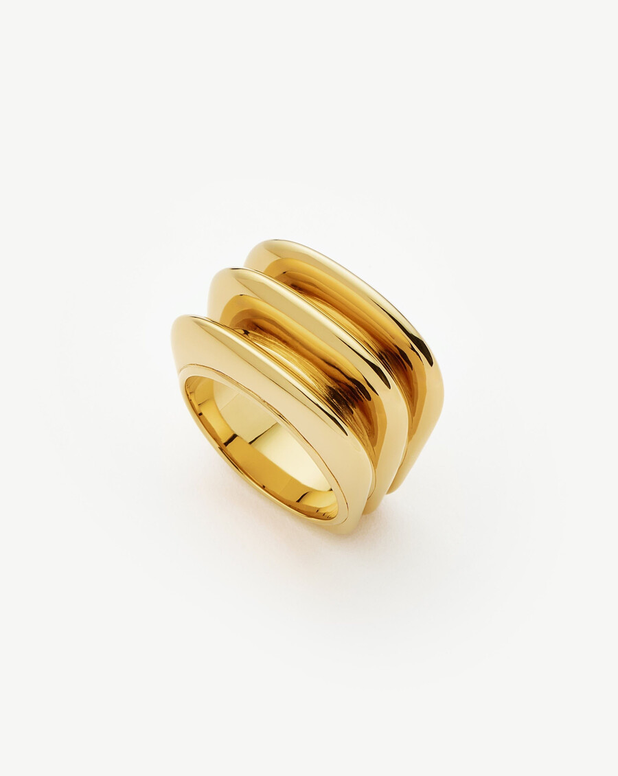 anillo de triple cresta hera dome