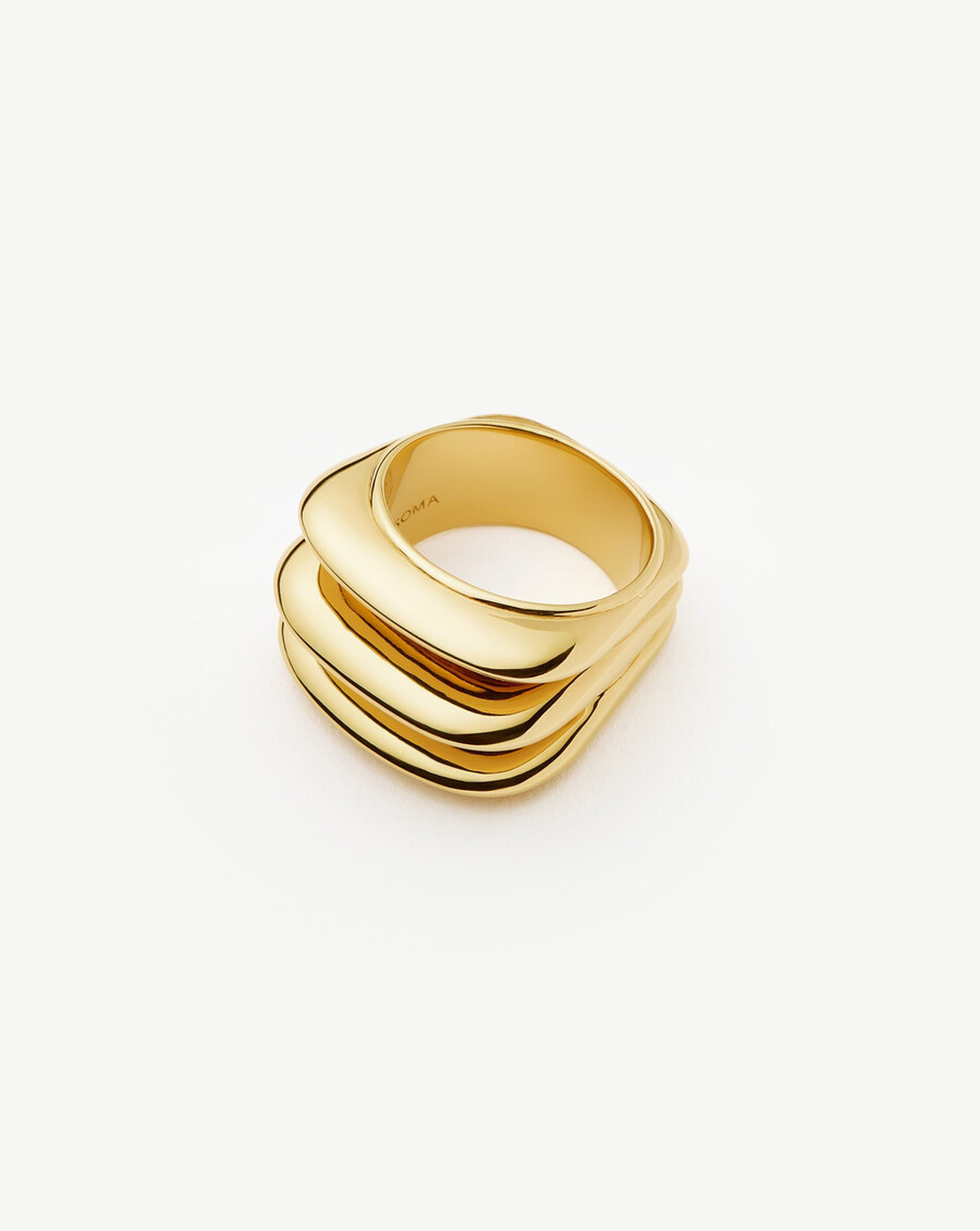 anillo de triple cresta hera dome