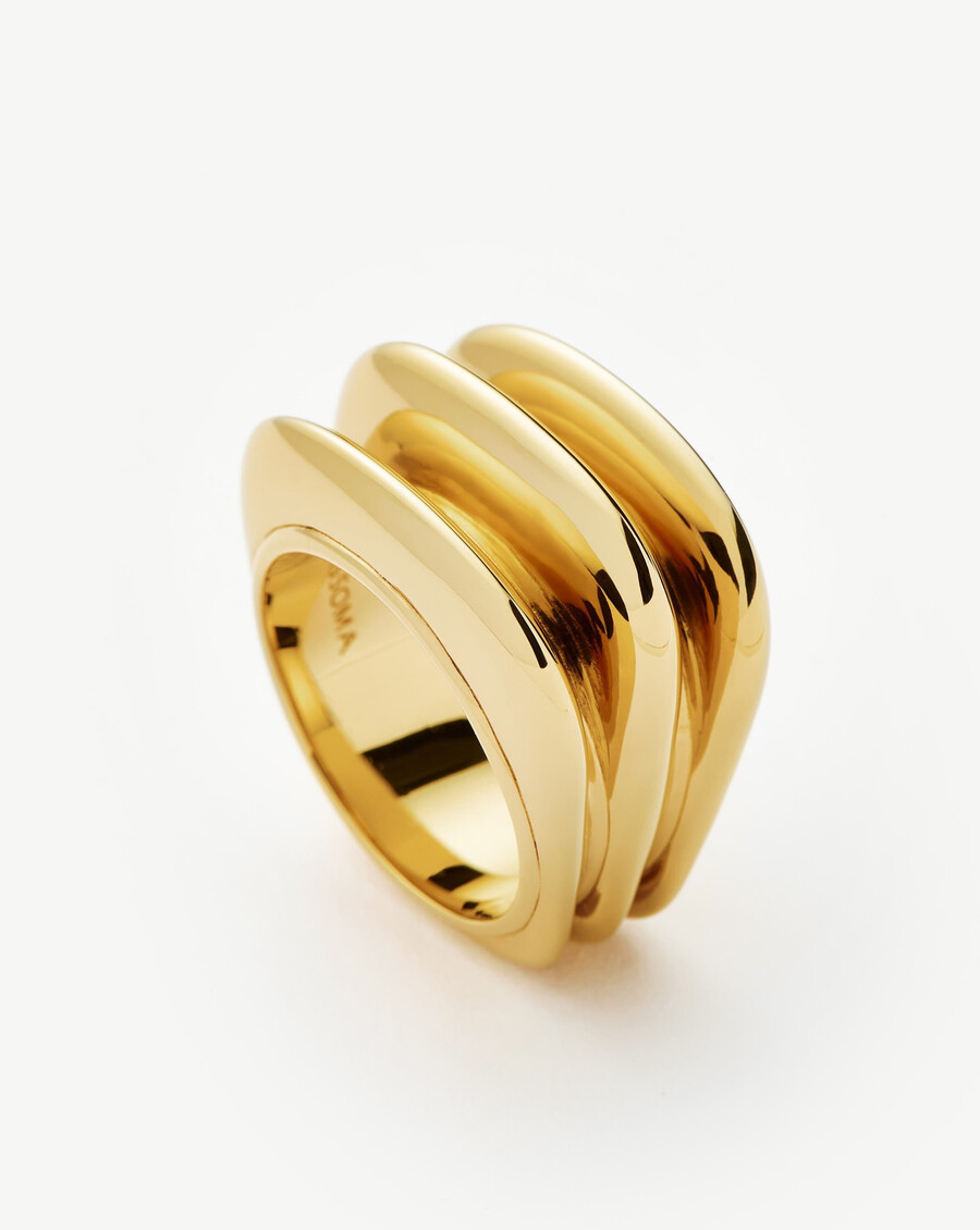 anillo de triple cresta hera dome