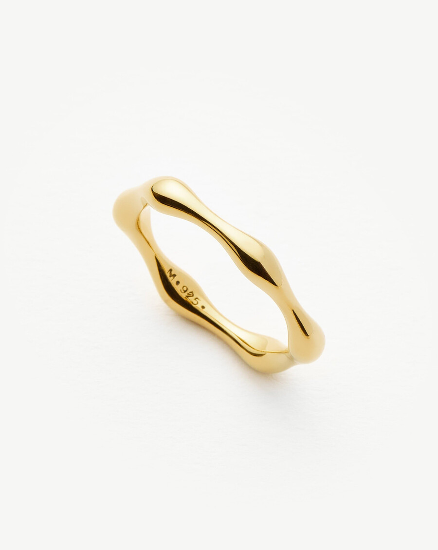 anillo apilable fundido - oro vermeil de 18 k