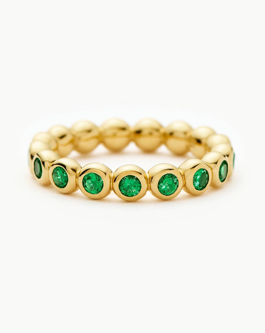 anillo apilable de eternidad de tenis - oroverde