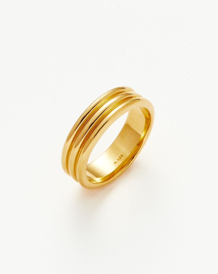 anillo antiguo - oro vermeil de 18k
