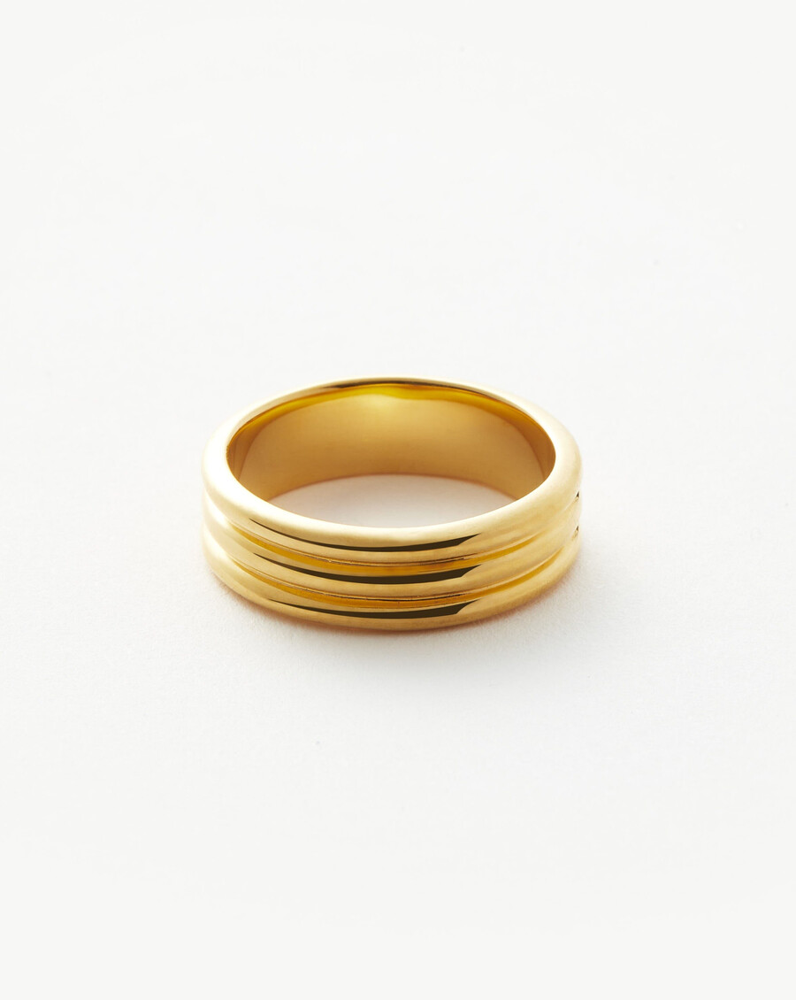 anillo antiguo - oro vermeil de 18k