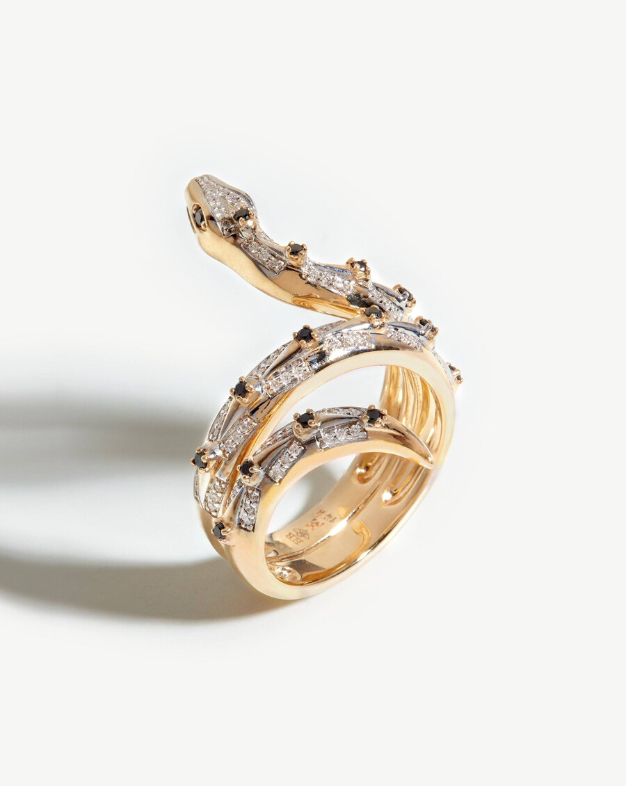 anillo de serpiente enrollada fina de harris reed