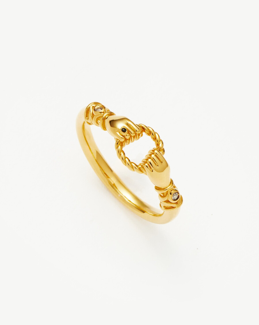anillo apilable harris reed in good hands - oro