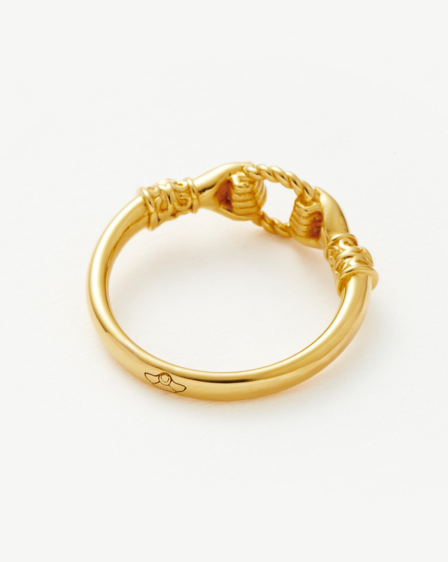 anillo apilable harris reed in good hands - oro