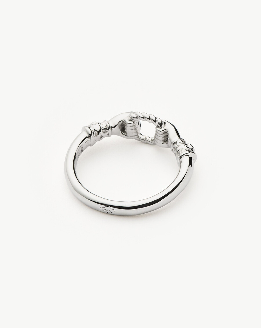 anillo apilable harris reed in good hands - plata de ley