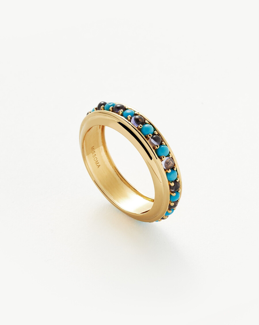 anillo apilable de piedras preciosas hot rox