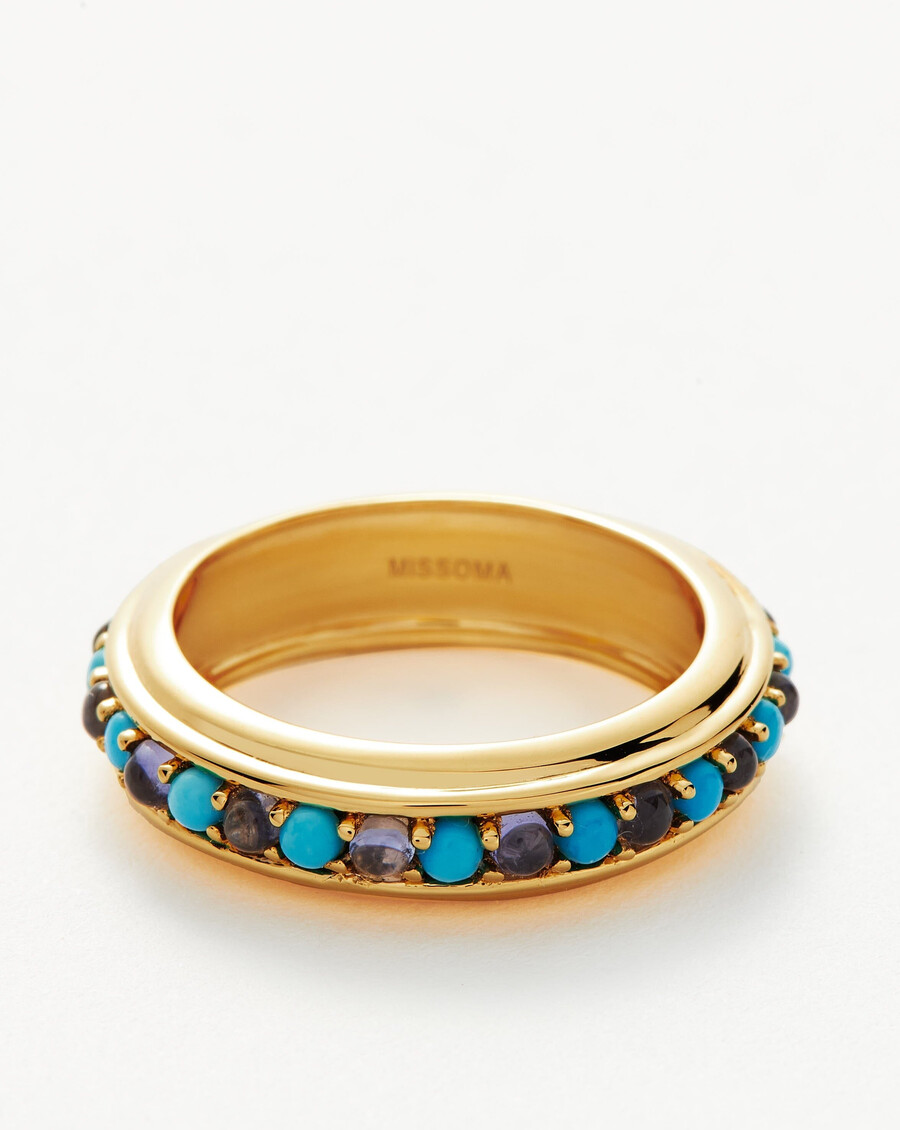 anillo apilable de piedras preciosas hot rox