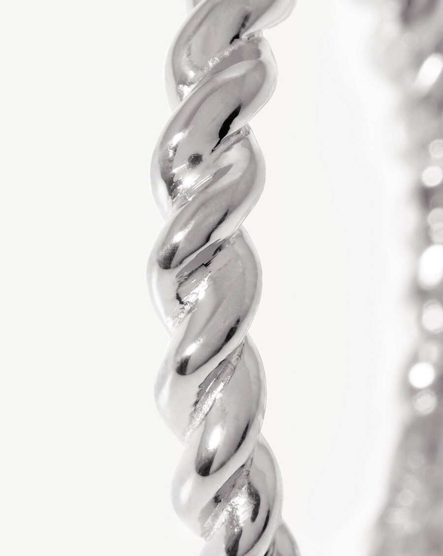 anillo apilable de lazo - plata de ley