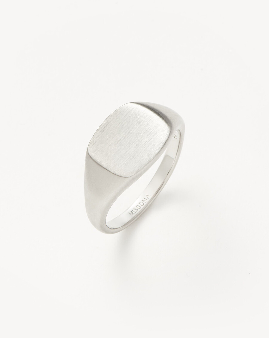 anillo de sello grabable para hombre