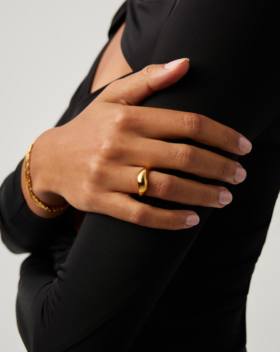 anillo apilable savi signature - oro